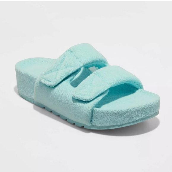 a new day Shoes - Women's Remi Platform Slide Sandals Turquoise - A New Day™
